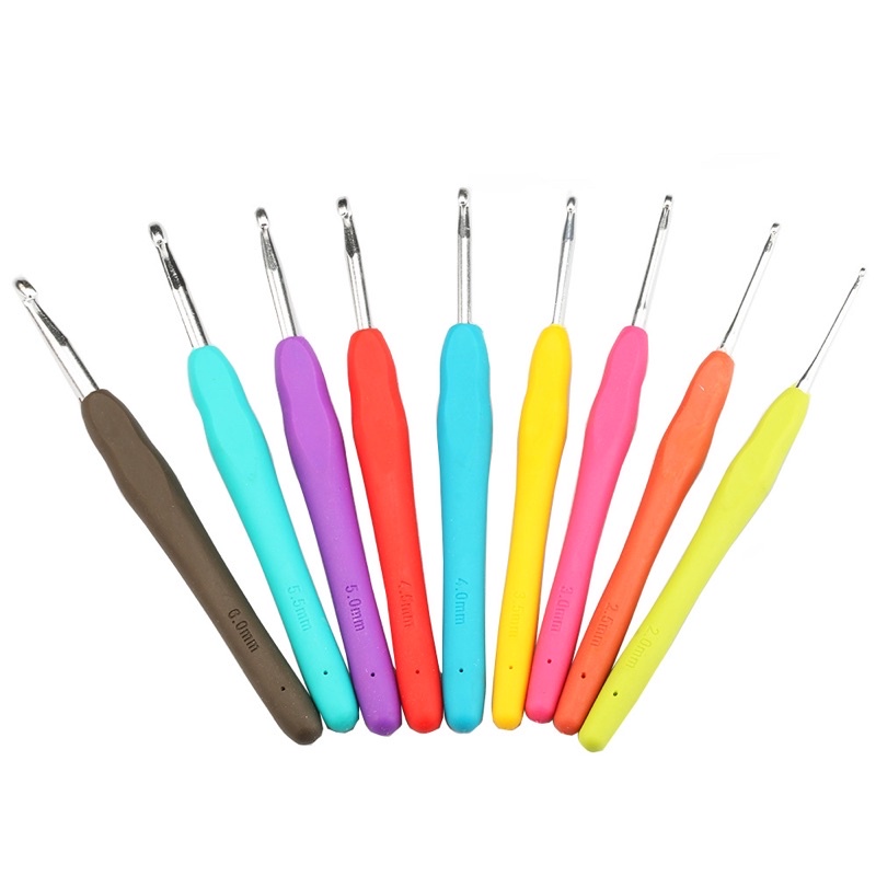 BỘ KIM MÓC CÁN DẺO 9 CÂY