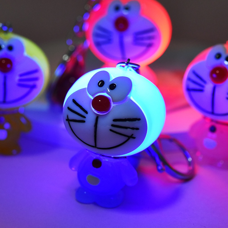 Móc khóa chuông, móc khóa đèn led phát sáng nhiều mẫu dễ thương làm quà tặng phụ kiện