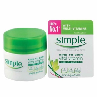 Kem Dưỡng Da Ban Đêm Simple Kind To Skin Vital Vitamin Night Cream