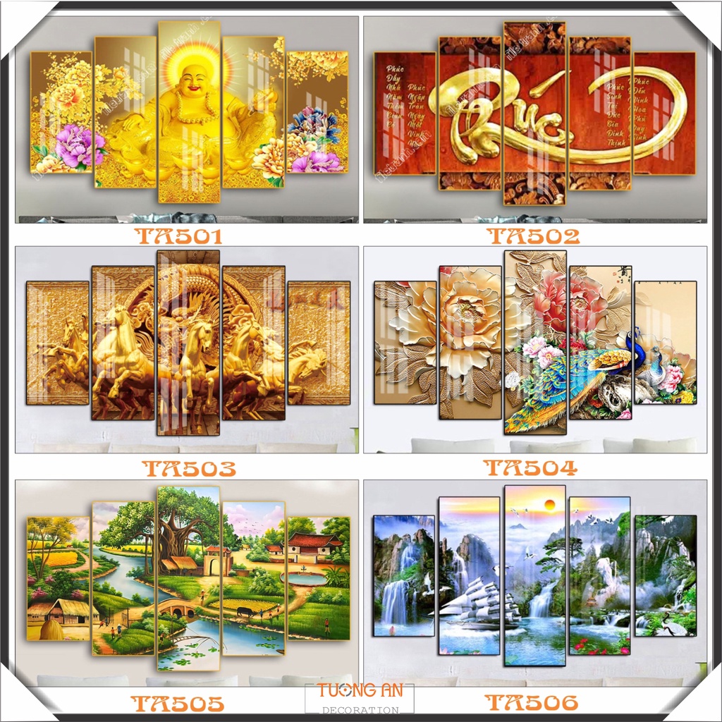 [TOP 2021] Tranh treo tường phòng khách, phòng ngủ Tường An - tranh decor treo tường tráng gương trang trí nhà cửa