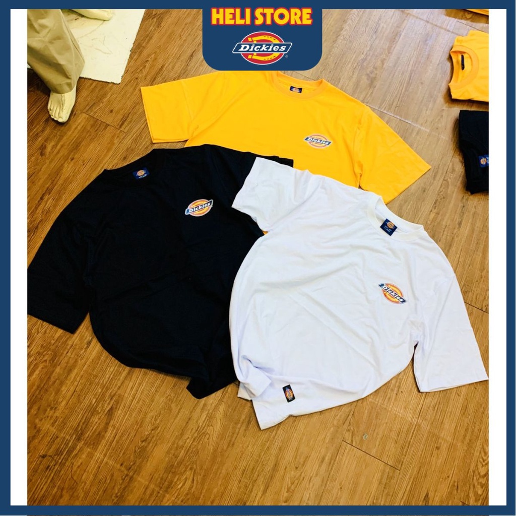 Áo thun nam nữ unisex Dickies tay ngắn in logo ngực, chất cotton 100% chính hãng - Helistore