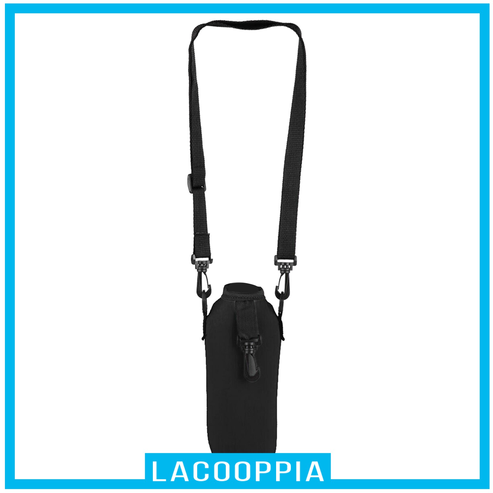 [LACOOPPIA] 750ML Neoprene Water Bottle Carrier Insulated Cover Bag Pouch with Strap &amp; Hook