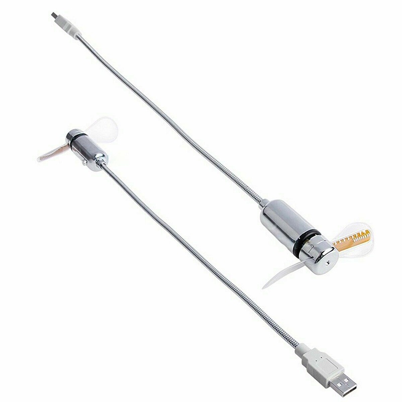Quạt USB MINI Tích Hợp Đồng Hồ LED Và Cổ Ngỗng Linh Hoạt -kimoanh025