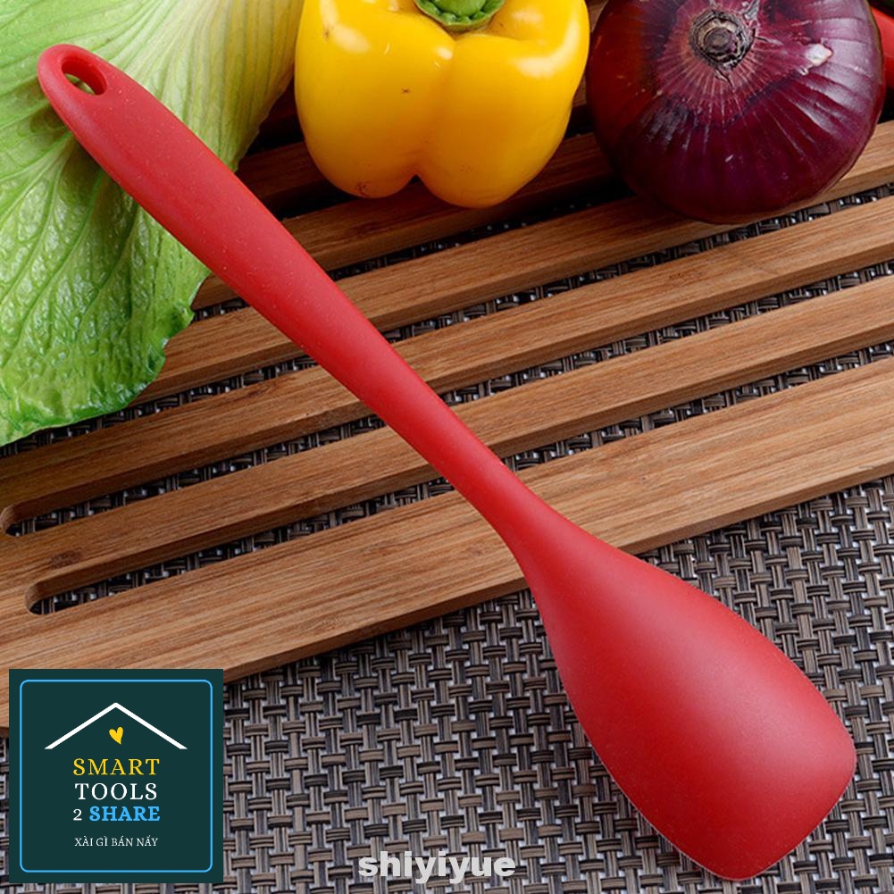 Siêu Phẩm Muỗng Silicone Trộn Salad Vét Bột Xào Nấu Đa Năng - Tặng Cọ Phết Dầu