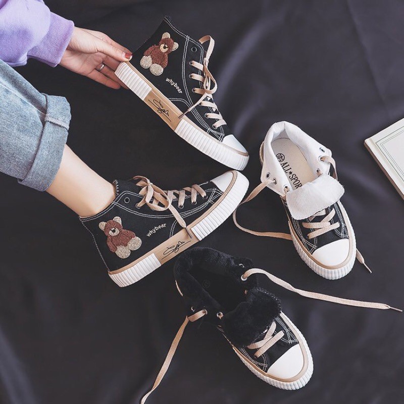 giầy cao cổ gấu nâu kute hot trend