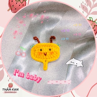 kẹp tóc đom đóm jack97, kẹp tóc đan len handmade
