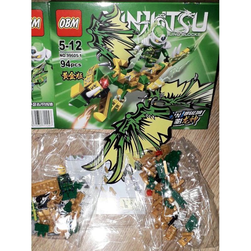 Lắp ráp 1 hộp LegoNinja Rồng có cánh 99605 có nhiều chi tiết bằng nhựa ABS