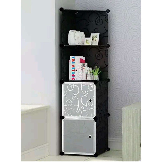 FREESHIP 99K TOÀN QUỐC_Tủ nhựa ghép 4 tầng Size 47cm. Cực tiện ích. Trang trí mọi không gian