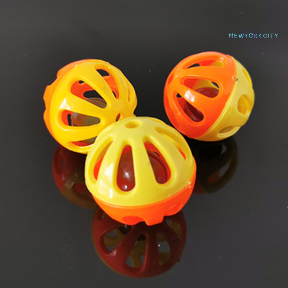 Set 10 Quả Bóng Nhựa Rỗng Có Chuông Vui Nhộn Cho Mèo Cưng