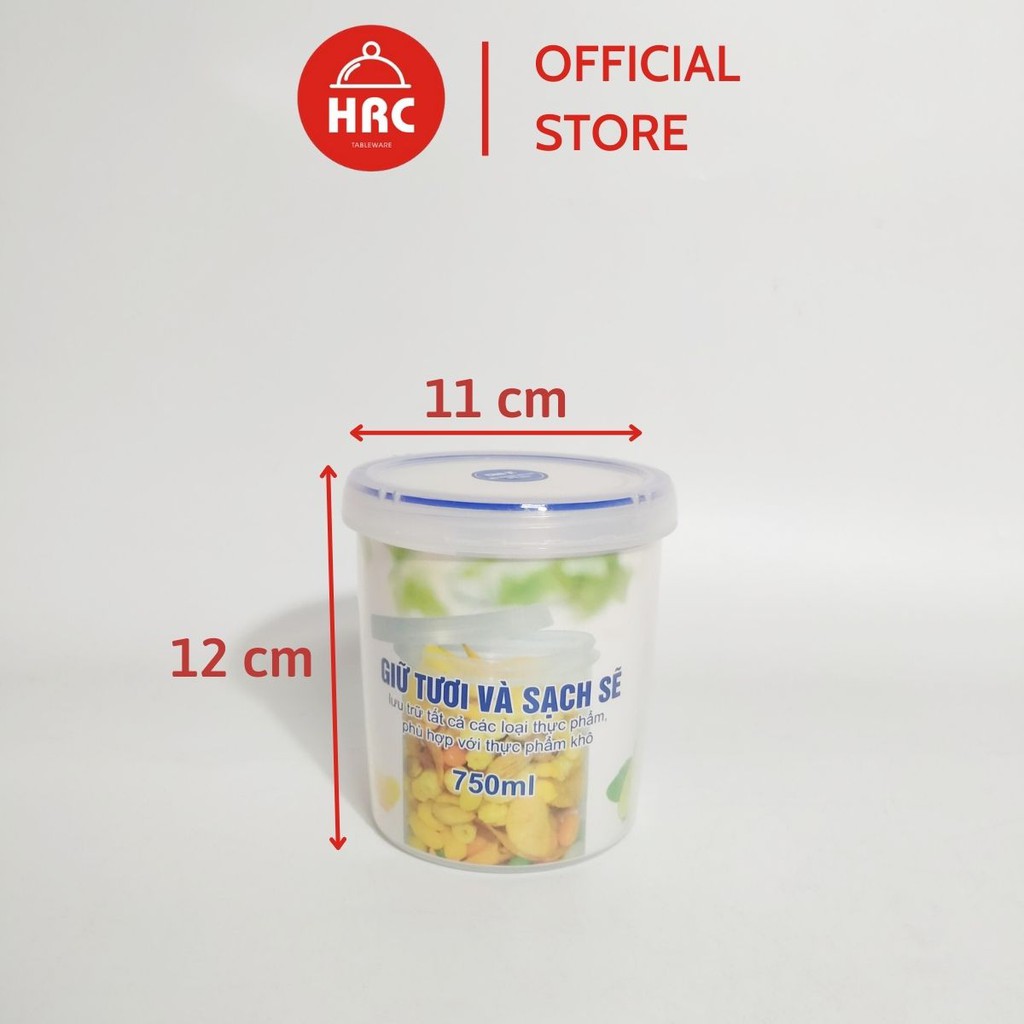 Hộp nhựa tròn đựng thực phẩm 750ml [Siêu rẻ] Song Long