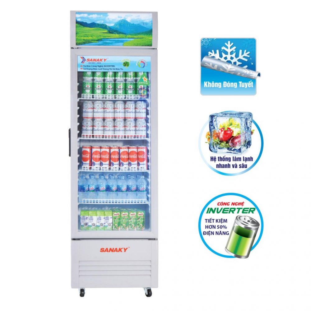 Tủ mát Sanaky 300l Inverter VH-308K3L 1 cánh Điện Máy Hải Đăng HN