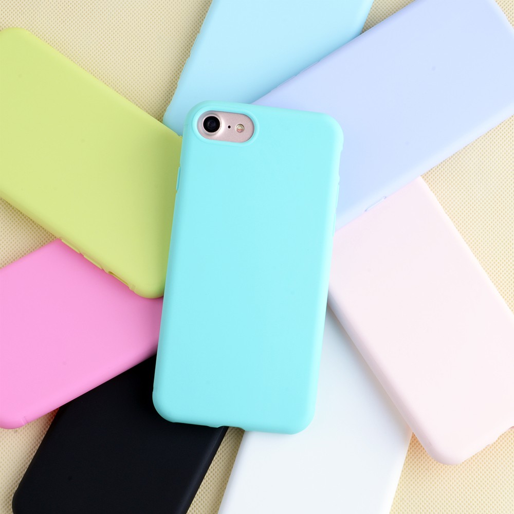 Ốp Điện Thoại Silicone Cao Su Mềm Màu Kẹo SE 2 Cho iphone 14 12 13 pro Max 14 plus 11 11Pro 11Pro Max