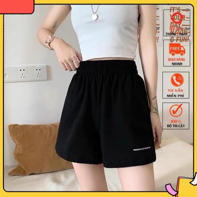 Quần short unisex_quần đùi đũi chun thêu siêu xinh xmtk98