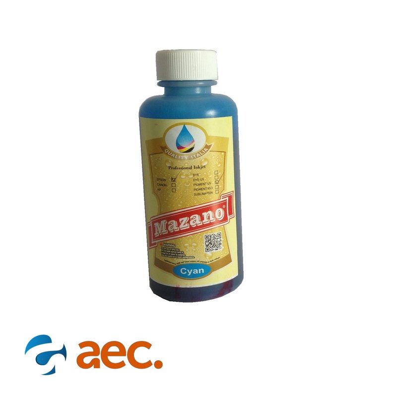 Bộ 6 chai mực dầu Pigment UV chất lượng cao, chống nước, chống bay màu thương hiệu Mazano chai 100ml