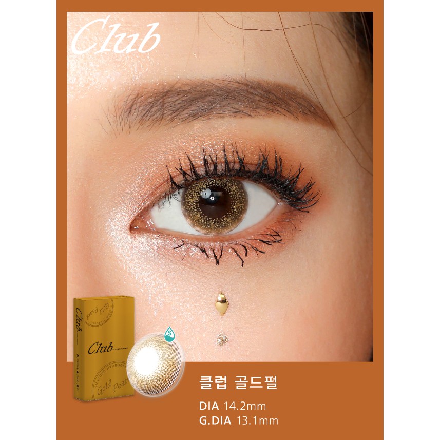 [𝗩𝗮̀𝗻𝗴 𝗔́𝗻𝗵 𝗞𝗶𝗺] Lens ANN365 Dùng 30 Ngày Màu Vàng Ánh Kim Club Gold Pearl Chống Tia UV - Silicone Hydrogel