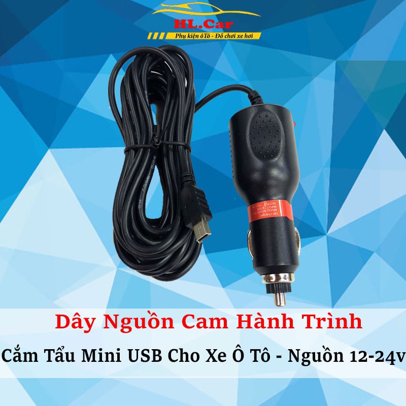 Dây Nguồn Camera Hành Trình, Cắm Tẩu Mini USB Cho Ô Tô Nguồn 12v-24v | BigBuy360 - bigbuy360.vn