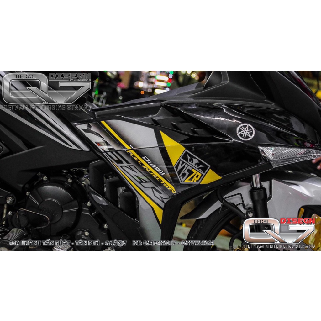 Tem Rời EXCITER 150 Y15ZR BẠC ĐEN