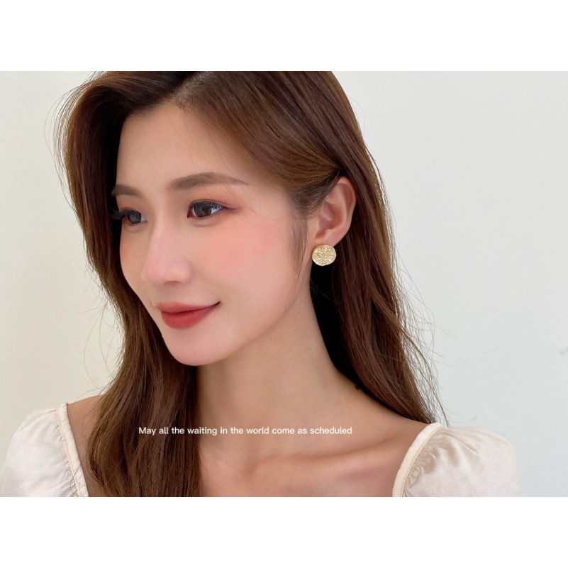 Bông Tai Mạ Bạc 925 Hình Hoa Hồng Trắng Phong Cách Retro Pháp Đơn Giản Thời Trang