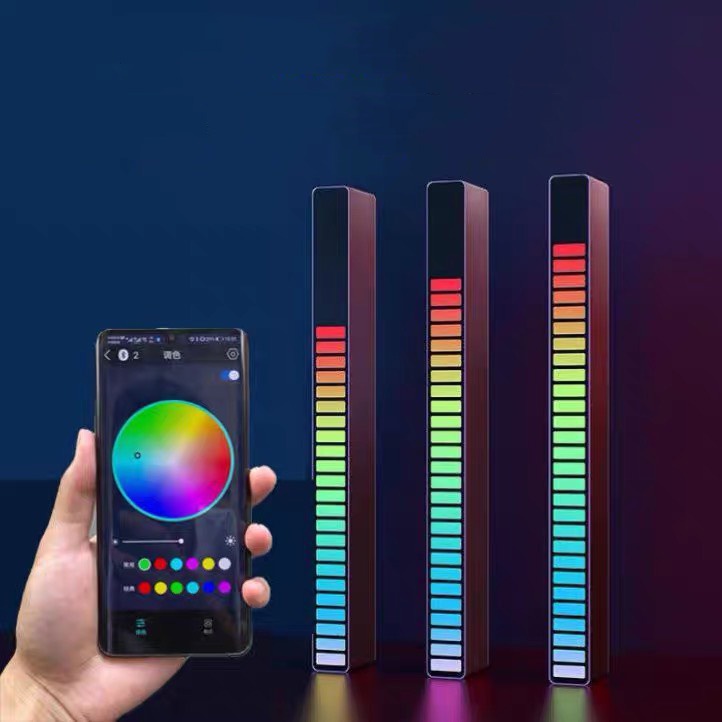 Đèn led, Thanh Đèn Led RGB Nháy Theo Nhạc 16 Triệu Màu Điều Khiển Bằng Cảm Biến Âm Thanh, Đèn Trang Trí Decor Phòng