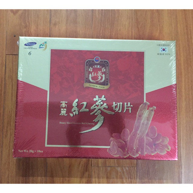 Nhân sâm lát tẩm mật ong Sambok Hàn Quốc 200g