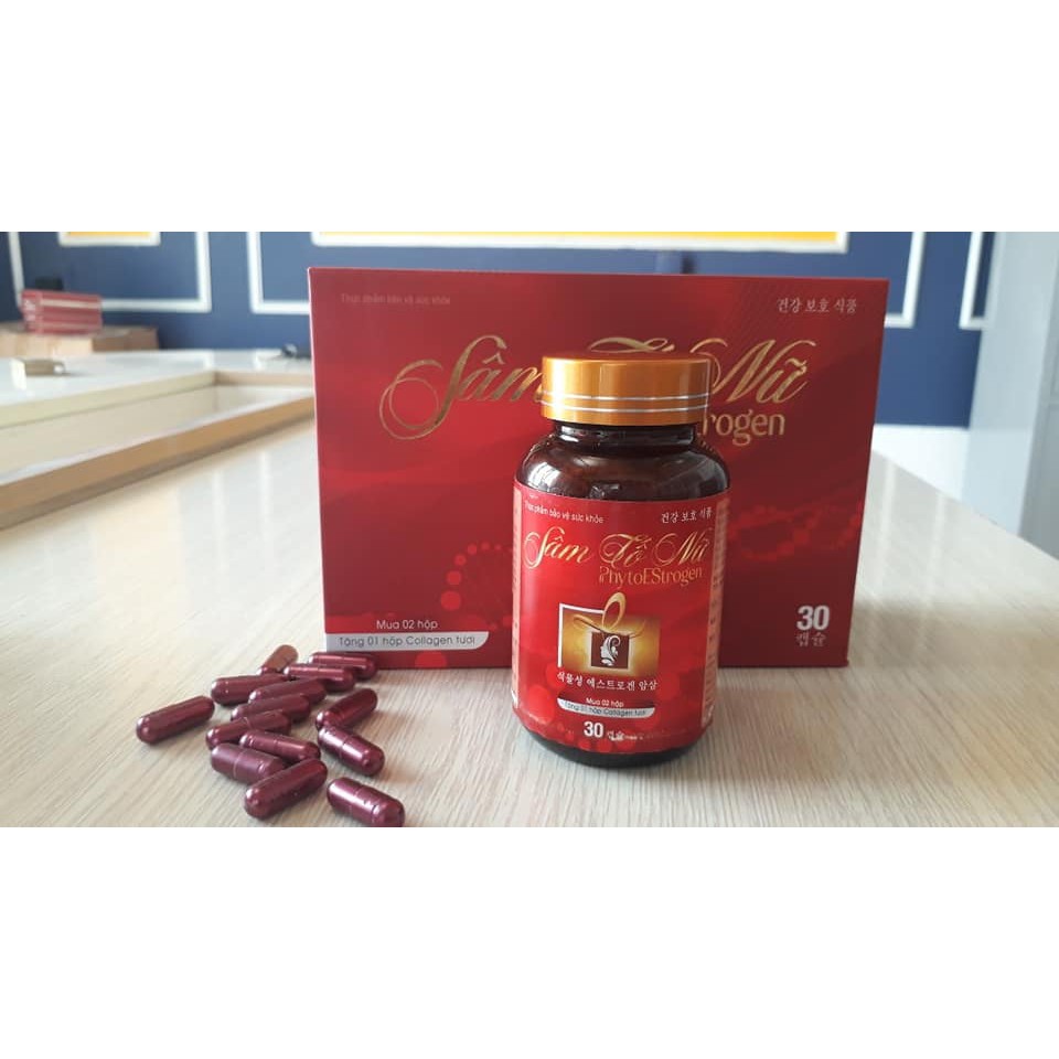 Viên uống nội tiết  SÂM TỐ NỮ PHYTO ESTROGEN ( Hộp 30 viên)- Hỗ trợ tăng cường nội tiết tố nữ
