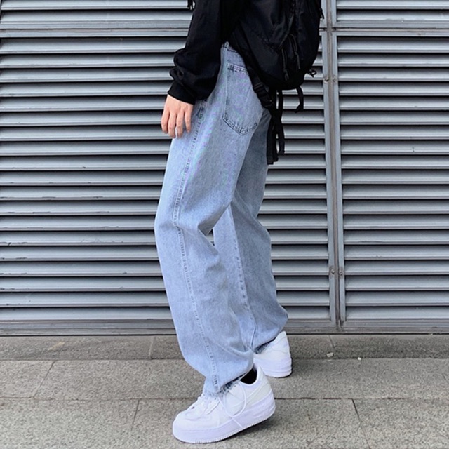 QUẦN BAGGY JEANS ỐNG RỘNG IN CHỮ