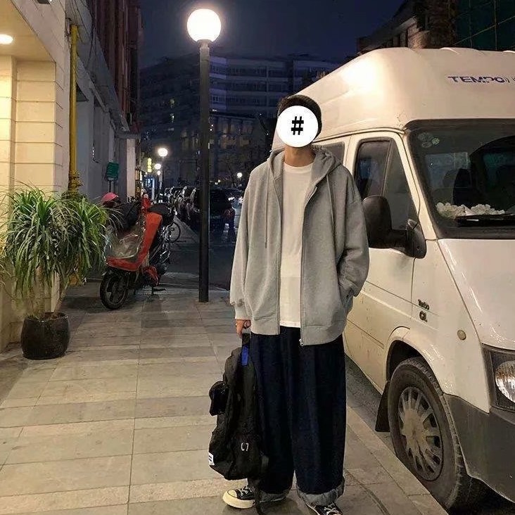 The autumn men's simple Korean version of loose hooded fashion coat | BigBuy360 - bigbuy360.vn