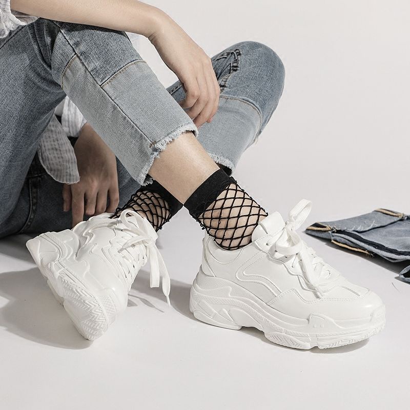 [SIÊU SALE] Giày sneaker nữ cao cấp SF-01 (đế cao Trắng)