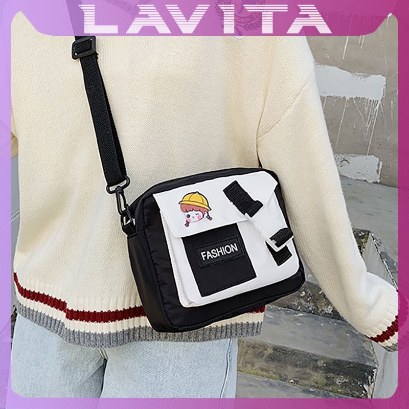 Túi đeo chéo tote đẹp vải canvas mềm đi học giá rẻ TD12
