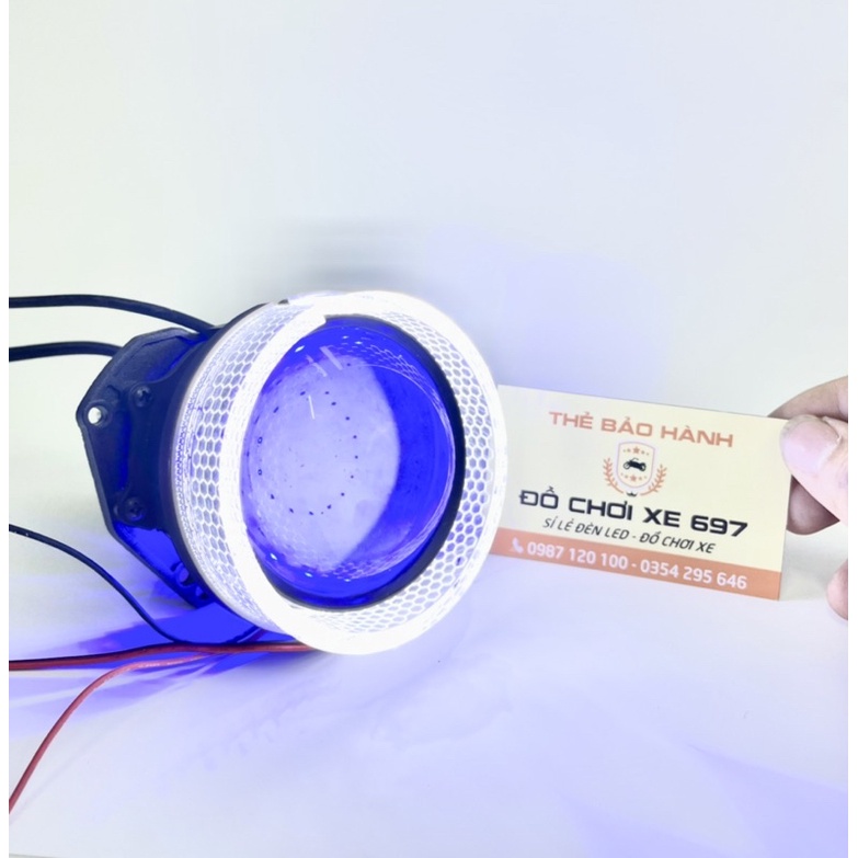 Bi pha E7 laser 63W độ ô tô, xe máy. Chip 6+6 pha mạnh nhiệt 6000k. Ánh sáng mịn. BH 12 tháng