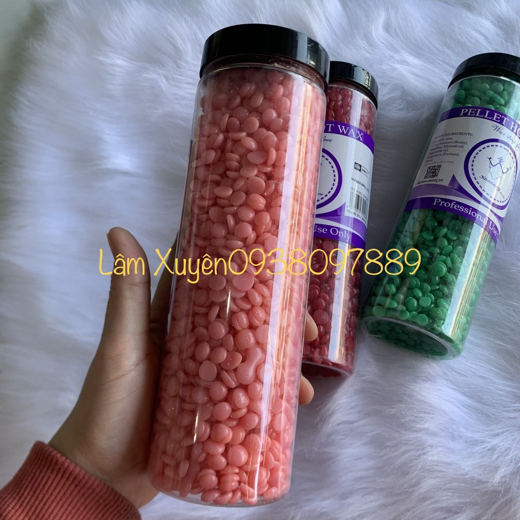 Sáp wax lông nách CHÍNH HÃNG KONSUNG BEAUTY dạng hạt viên 400g siêu triệt lông, có thành phần vaselin dưỡng da mềm wax