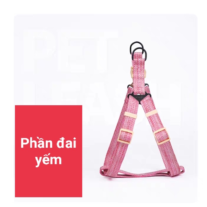 Dây Dắt Chó Đi Dạo Từ 3 Đến Trên 20kg - Tay Cầm + Đai Yếm