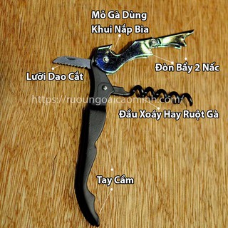 Dụng cụ khui mở nút rượu vang, khui mở nắp chai bia