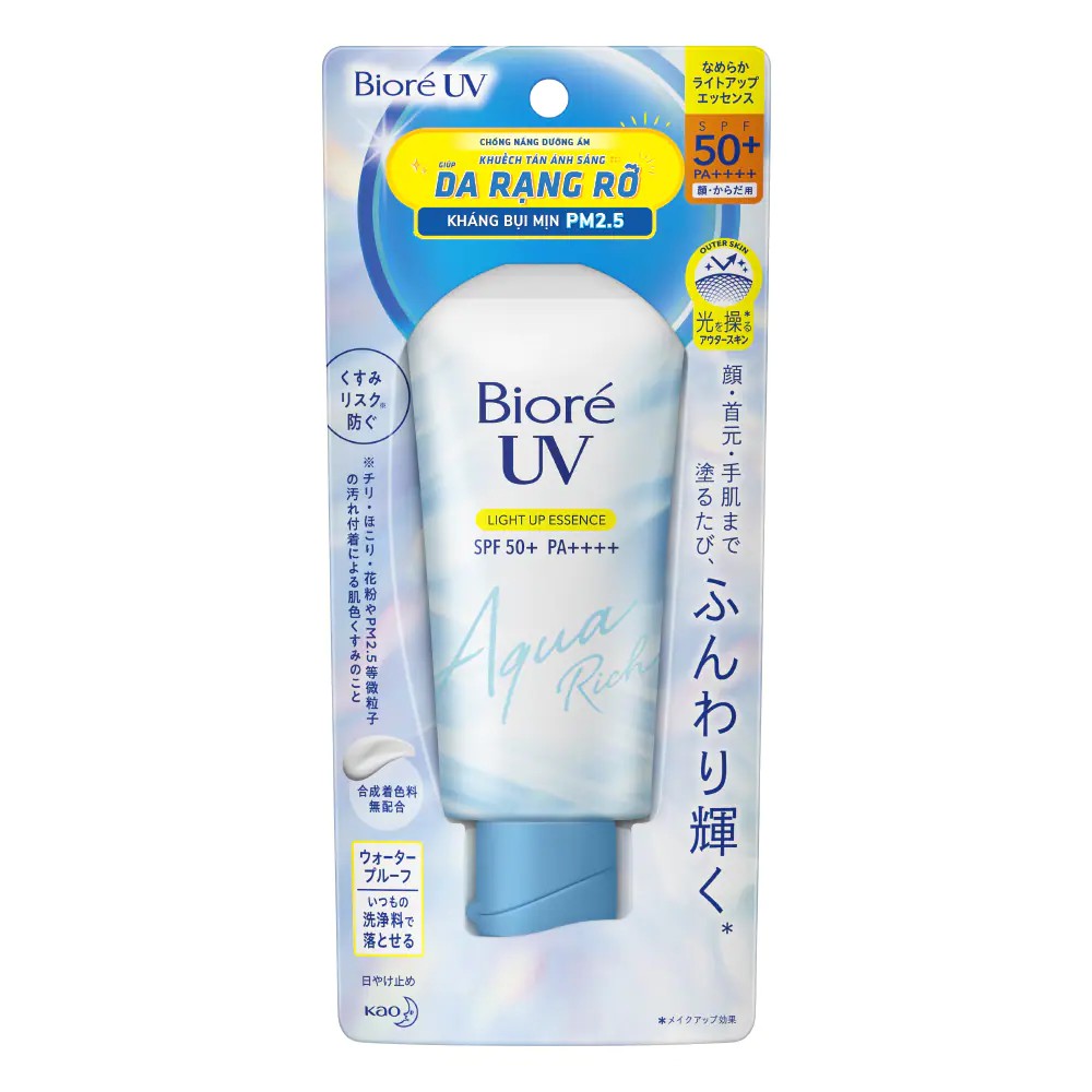 TINH CHẤT CHỐNG NẮNG BIORÉ UV AQUA RICH LIGHT UP ESSENCE SPF 50+ PA++++