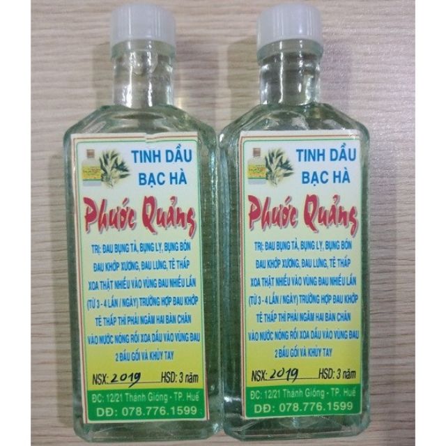SỈ 5 Chai tinh dầu bạc hà nguyên chất ( thế tích 60ml )