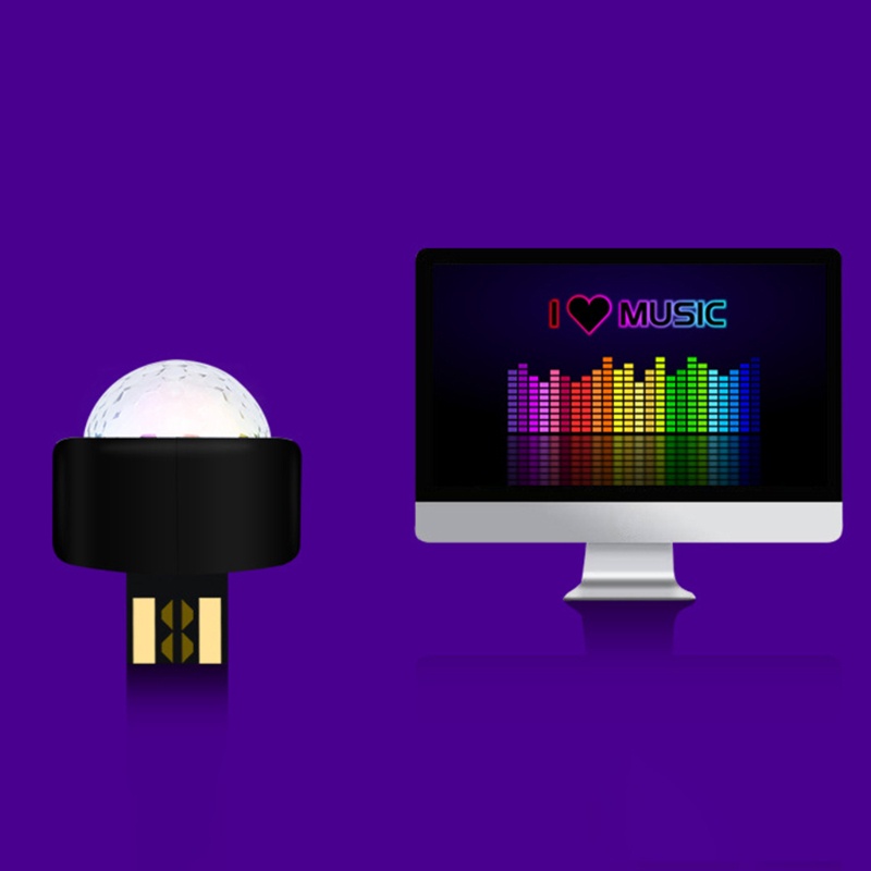 Đèn Disco Mini Usb 3 Màu Tiện Dụng Cho Gia Đình
