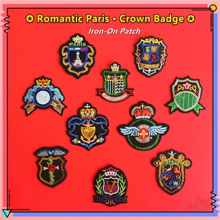 1 Huy Hiệu Ủi Áo Hình Vương Miện Đính Kim Sa Lấp Lánh