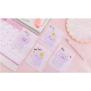 Giấy nhớ/ giấy note hình heo mập dễ thương