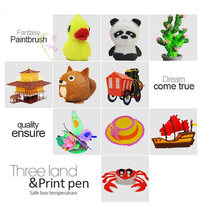 LE 3D Printing Pen for Boys Girls Art Crafts Cool Drawing Fun Educational Toys Kids Birthday Gift @VN