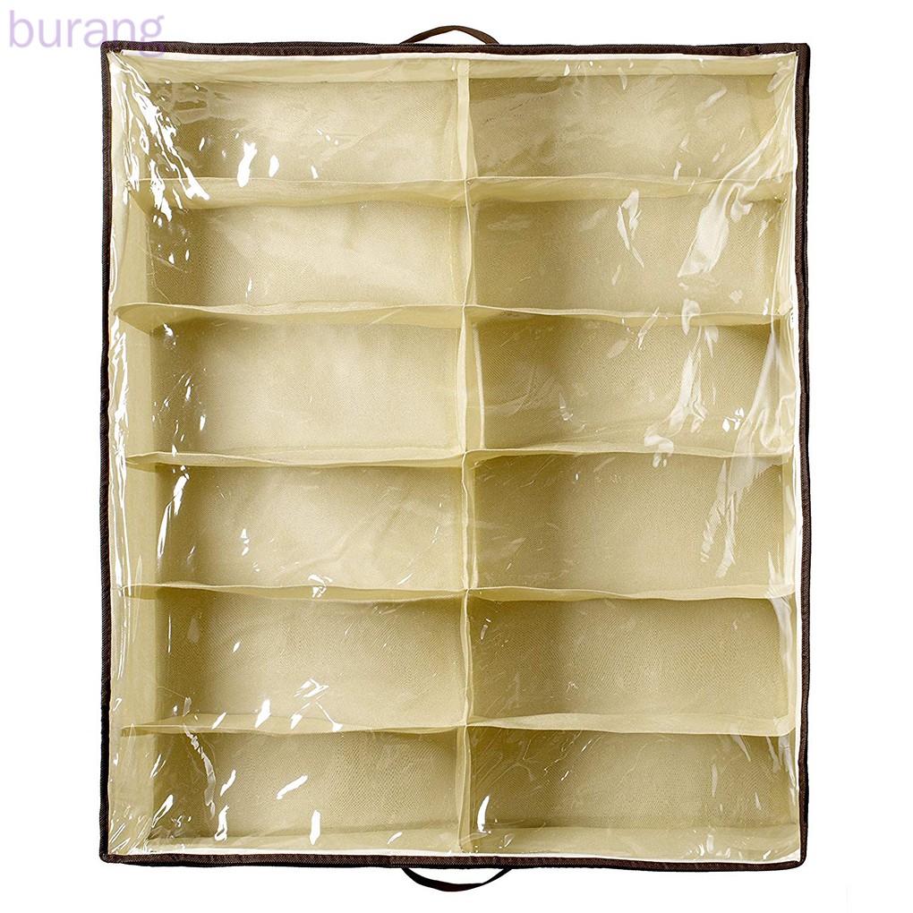 2 hộp đựng giày chia 12 ngăn tiện lợi