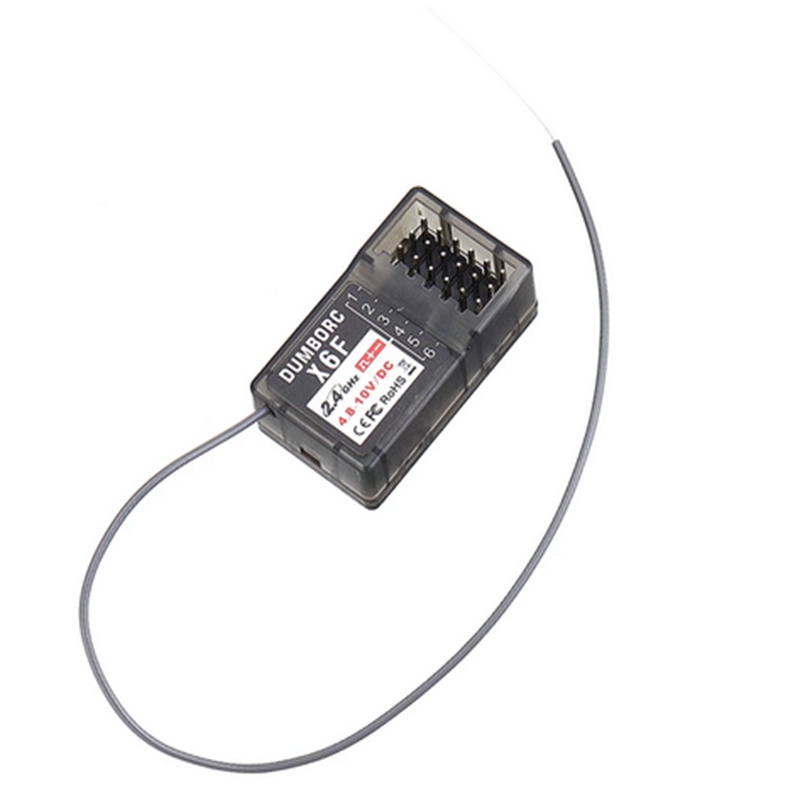 Thiết bị thu nhận Dumbo RC X6 2.4G 6CH chuyên dụng cho mô hình tàu điều khiển từ xa