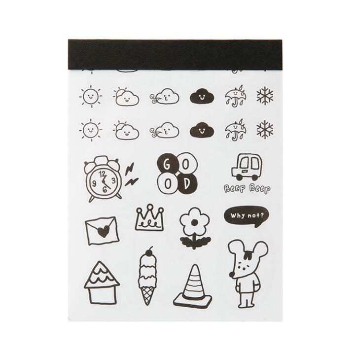 Set 20 Tấm Sticker Đóng Tập ARTBOX Hàn Quốc Nhiều Kiểu Họa Tiết