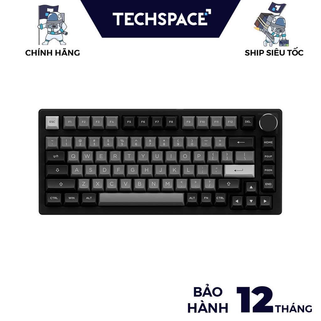 Bàn phím AKKO PC75B Plus Black & Silver (Hàng chính hãng -Bảo hành 12 tháng