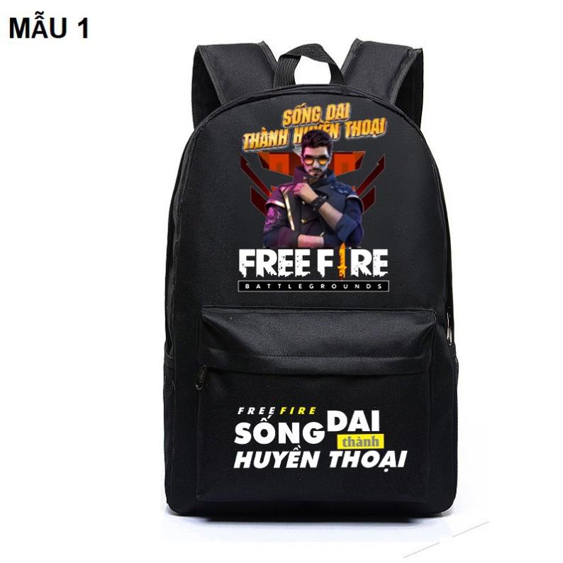 Balo Đi Học Free Fire nhân vật và skin