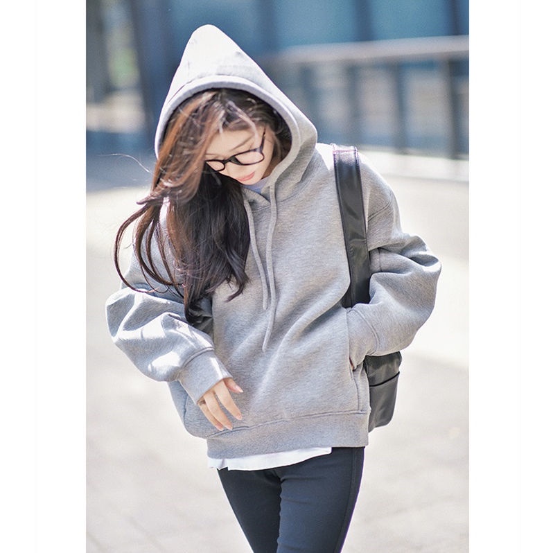 Áo hoodie dáng rộng thời trang thu đông cho cặp đôi