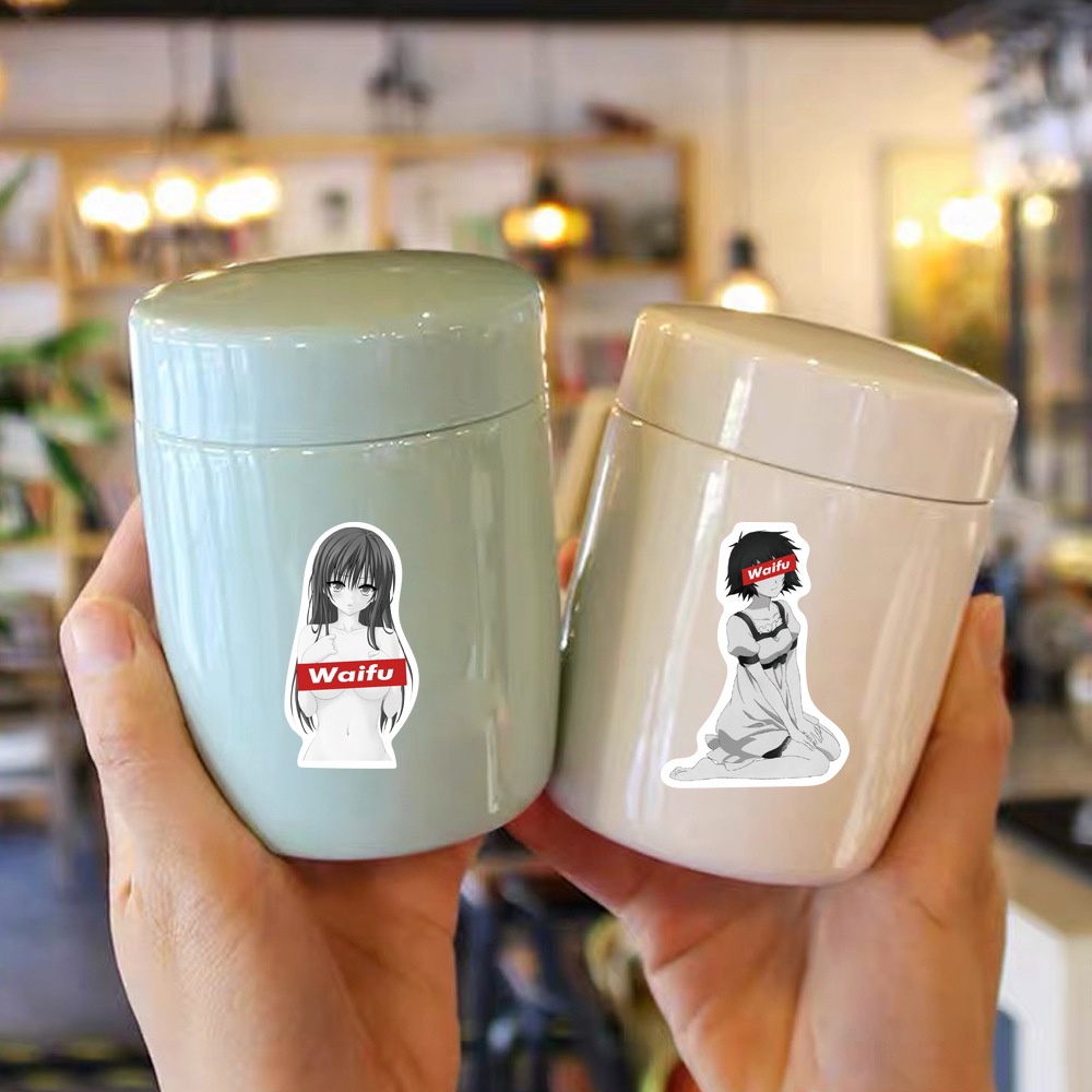 200/100/50 Nhãn Dán Hình Waifu Hentai Quyến Rũ Dễ Thương Trang Trí Đa Năng