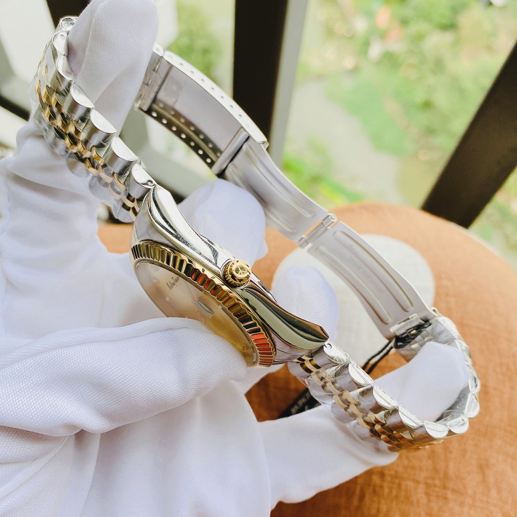 Đồng hồ nam chính hãng Mathey Tissot Rolly II Crystal Gold Dial H710BDI - Máy Quartz pin - Kính cứng cường lực
