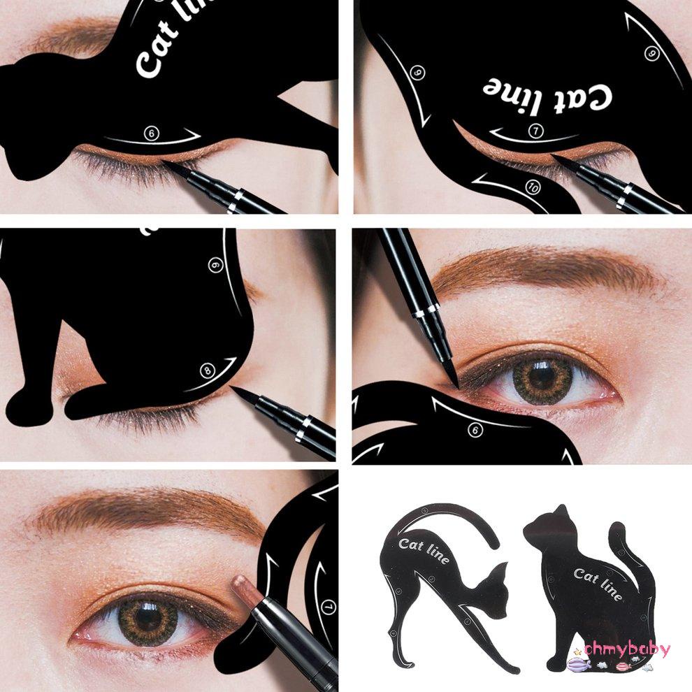 Mẫu Chì kẻ mắt Cat Eye Tail Eyeliner Stencil Công cụ định hình Thẻ mẫu lông mày [8/17]