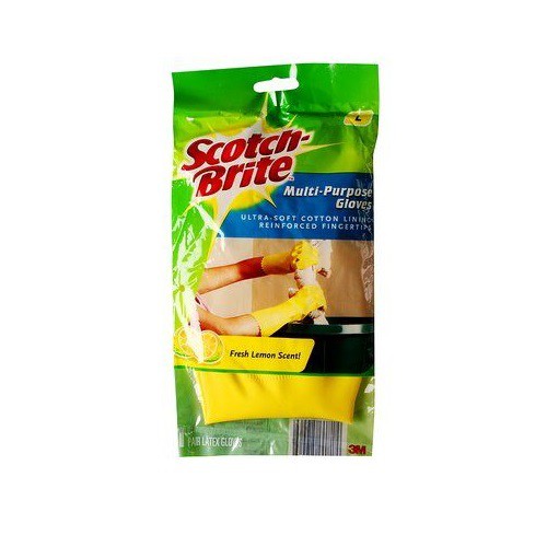 Găng Tay Đa Dụng Hương Chanh 3M Size L Cao Su Thiên Nhiên – Hàng Chính Hãng Scotch-Brite