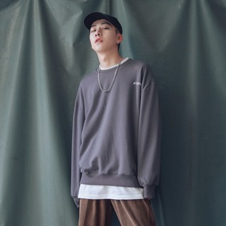 Áo sweater cổ đứng dáng rộng đa năng phong cách thể thao đơn giản dành cho nam giới